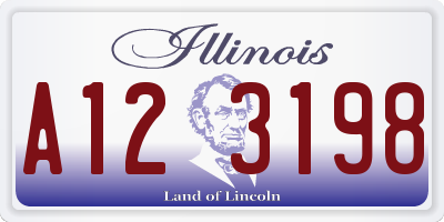 IL license plate A123198