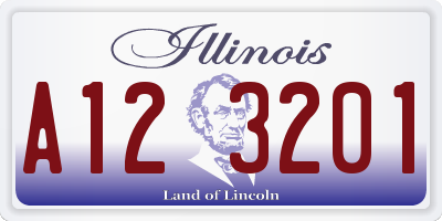 IL license plate A123201