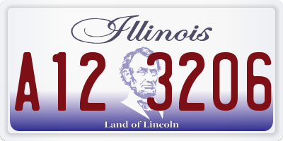 IL license plate A123206