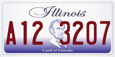 IL license plate A123207