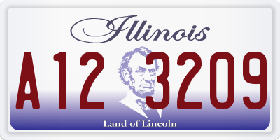 IL license plate A123209