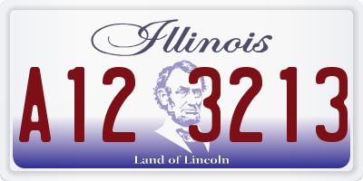IL license plate A123213
