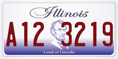 IL license plate A123219