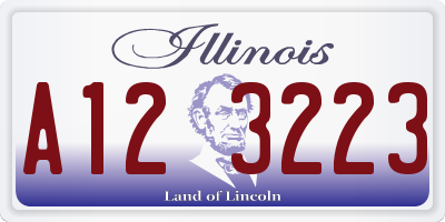 IL license plate A123223