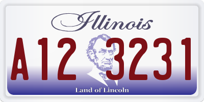IL license plate A123231