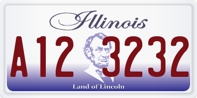 IL license plate A123232