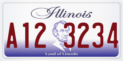 IL license plate A123234