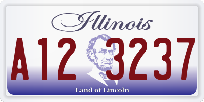 IL license plate A123237