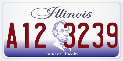 IL license plate A123239
