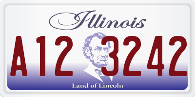 IL license plate A123242