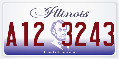 IL license plate A123243