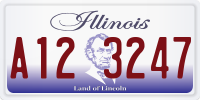 IL license plate A123247