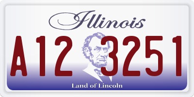 IL license plate A123251