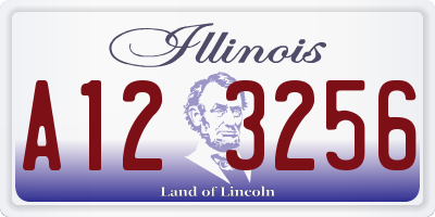 IL license plate A123256