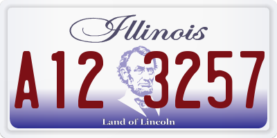 IL license plate A123257