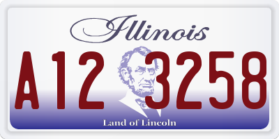 IL license plate A123258
