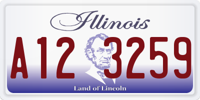 IL license plate A123259