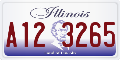 IL license plate A123265