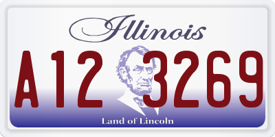 IL license plate A123269