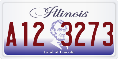 IL license plate A123273