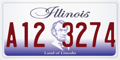 IL license plate A123274