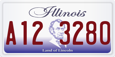 IL license plate A123280