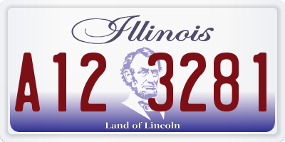 IL license plate A123281