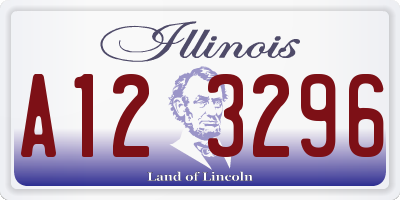 IL license plate A123296