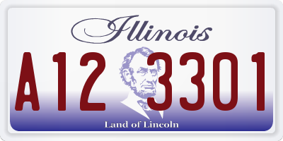 IL license plate A123301