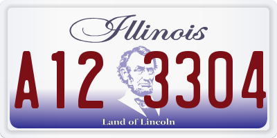 IL license plate A123304