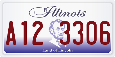 IL license plate A123306
