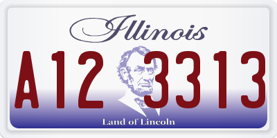 IL license plate A123313