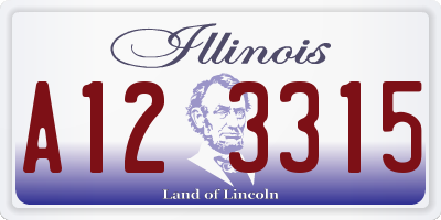 IL license plate A123315