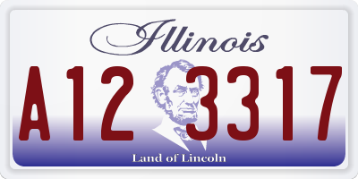 IL license plate A123317