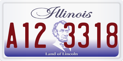 IL license plate A123318