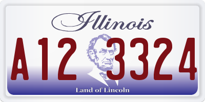 IL license plate A123324
