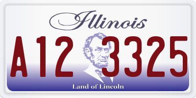 IL license plate A123325