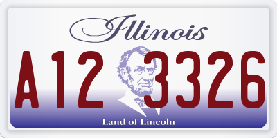 IL license plate A123326