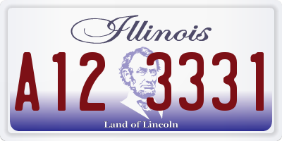 IL license plate A123331
