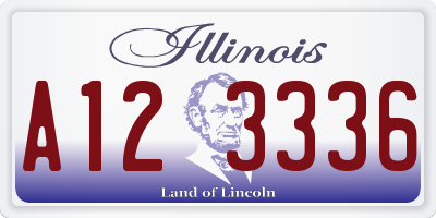 IL license plate A123336