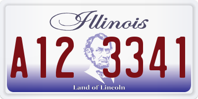 IL license plate A123341