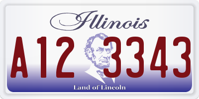 IL license plate A123343