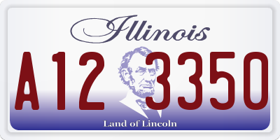 IL license plate A123350