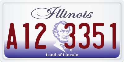 IL license plate A123351