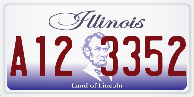 IL license plate A123352
