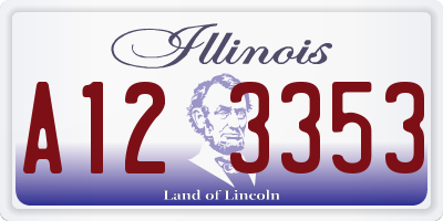 IL license plate A123353