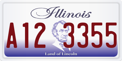 IL license plate A123355