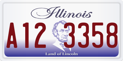 IL license plate A123358