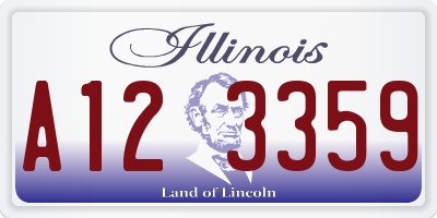 IL license plate A123359