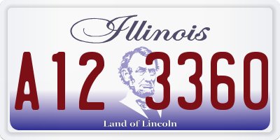 IL license plate A123360